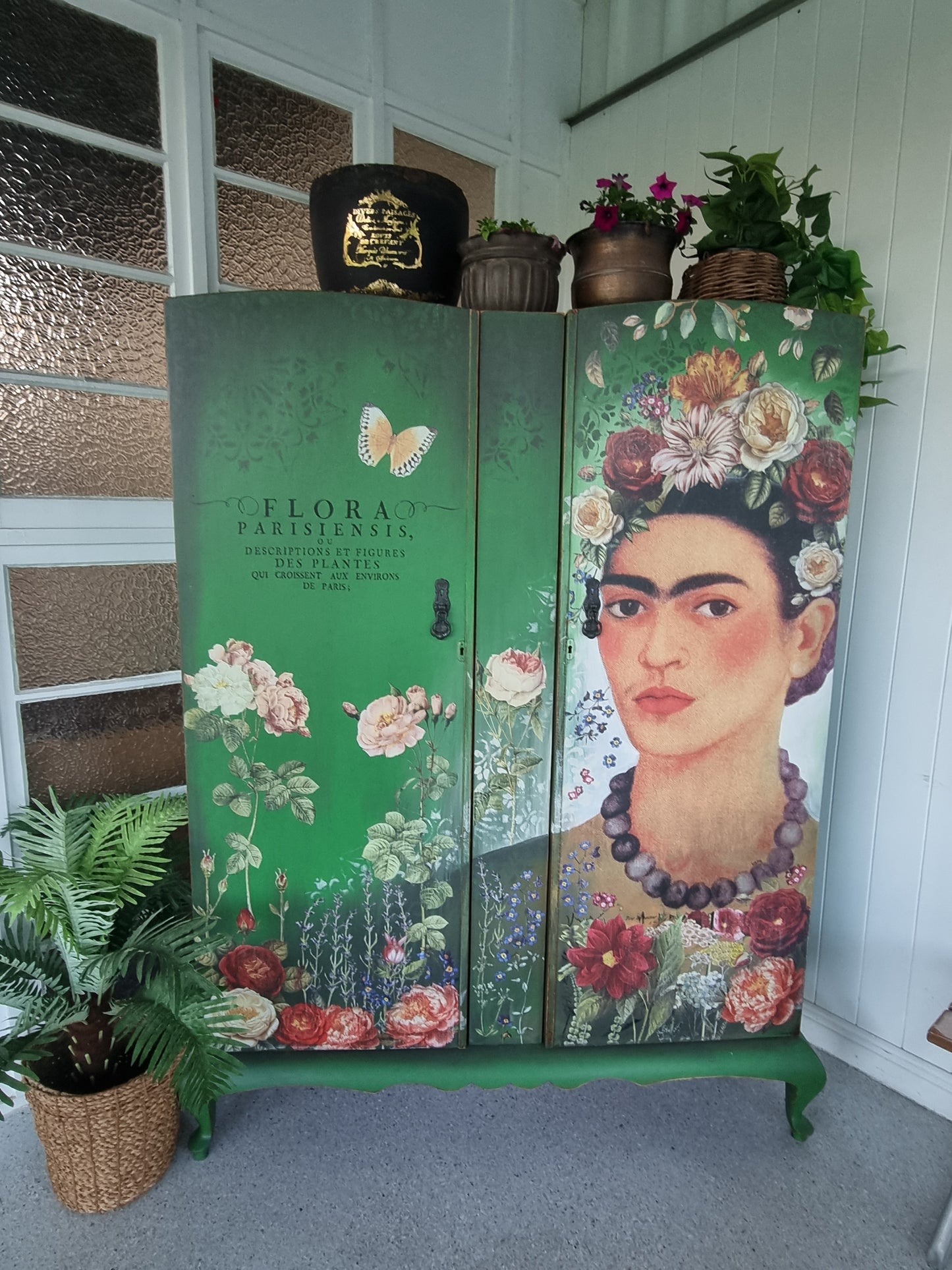 Frida Mint Decoupage Paper