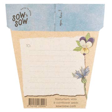 Gift shop culinary flowers seed card