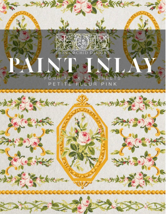 Iron Orchid Designs Paint Inlay Petite Fleur Pink