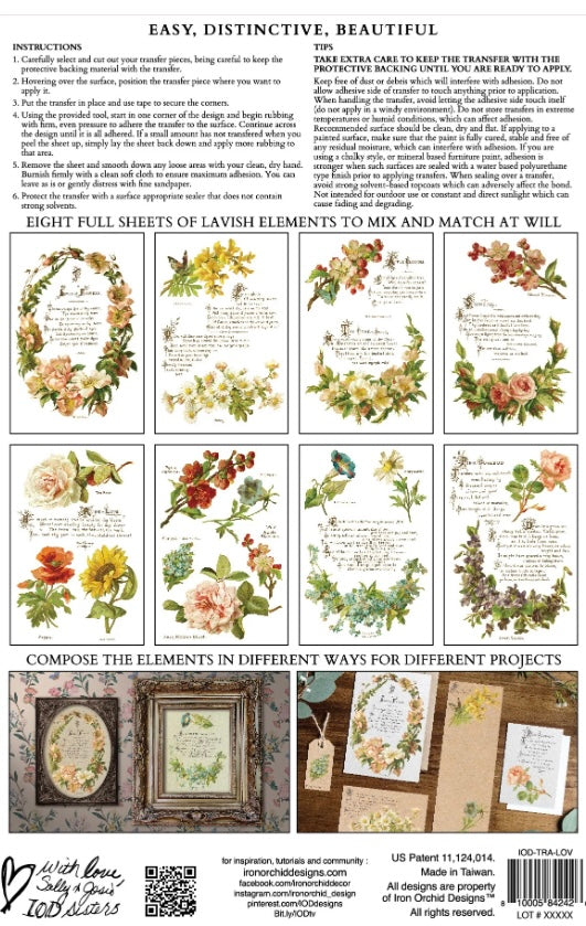Iron Orchid Designs Transfers Lover Of Flowers