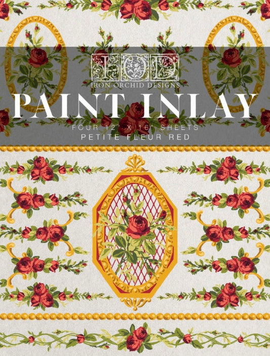 Iron Orchid Designs Paint Inlay Petite Fleur Red