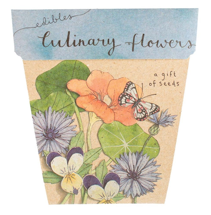 Gift shop culinary flowers seed card