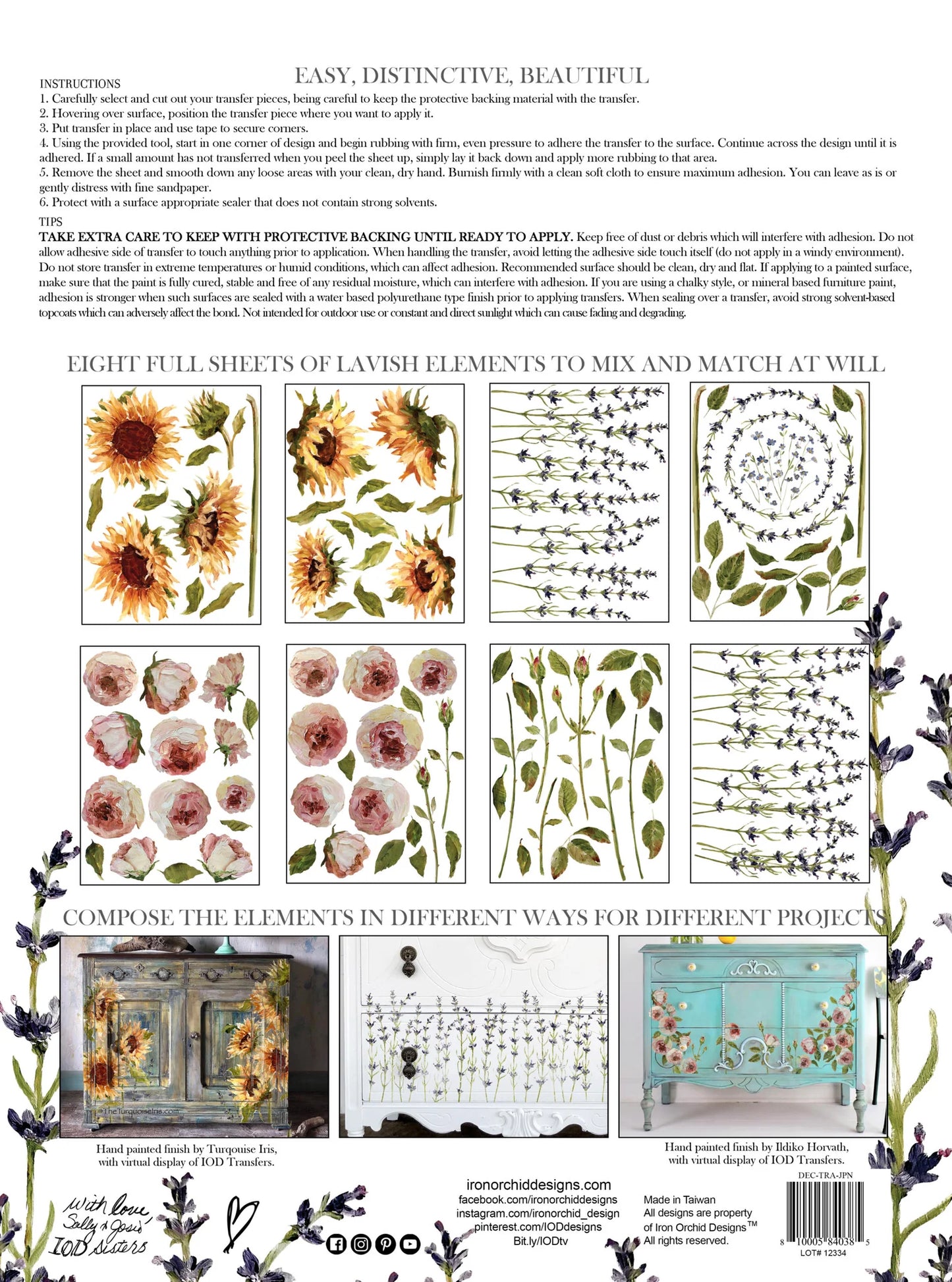 Iron Orchid Designs Transfers Painterly Florals