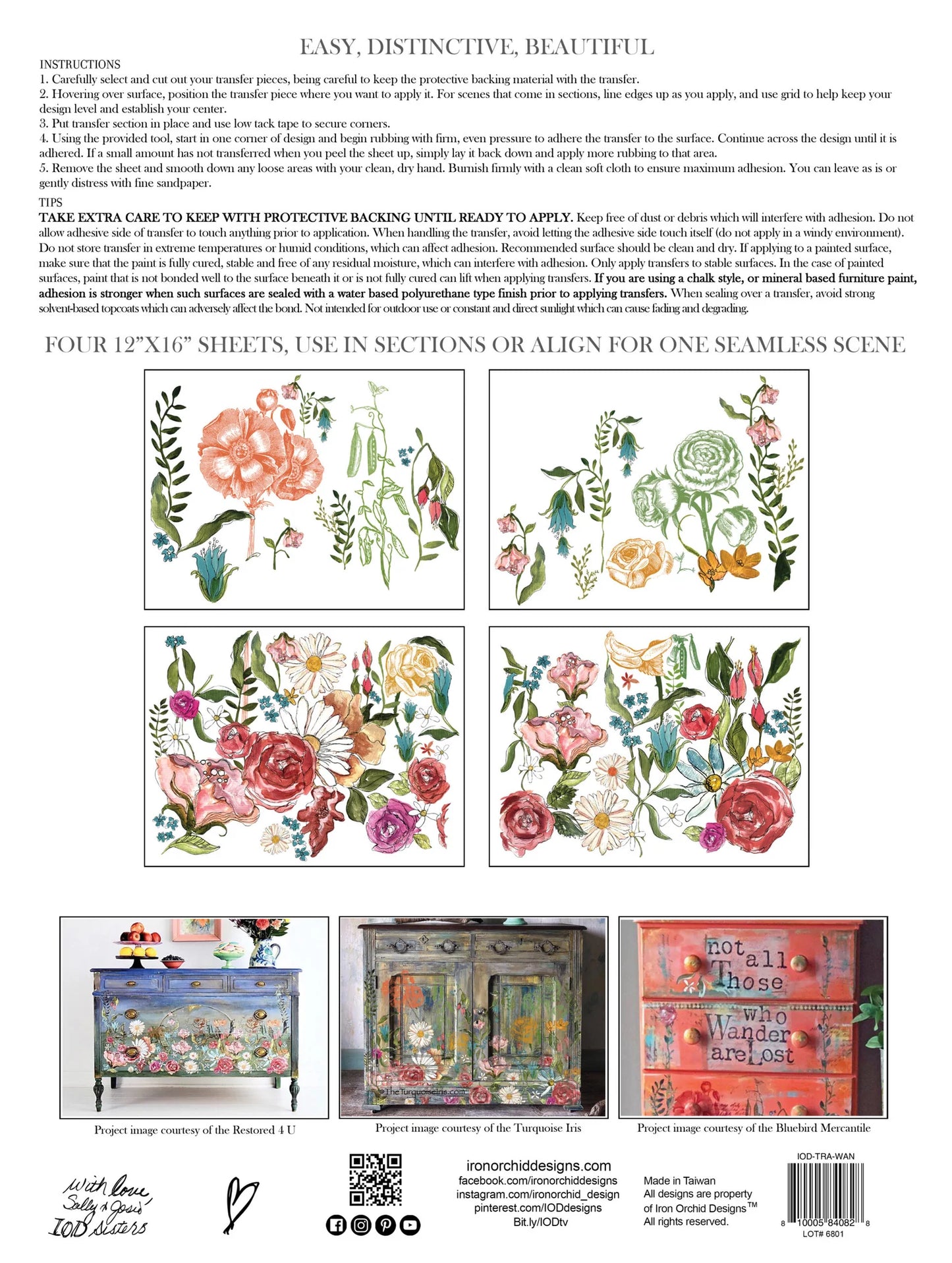 Iron Orchid Designs Transfers Wander